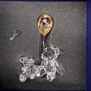 Swarovski Crystal Bear and Balloon Set